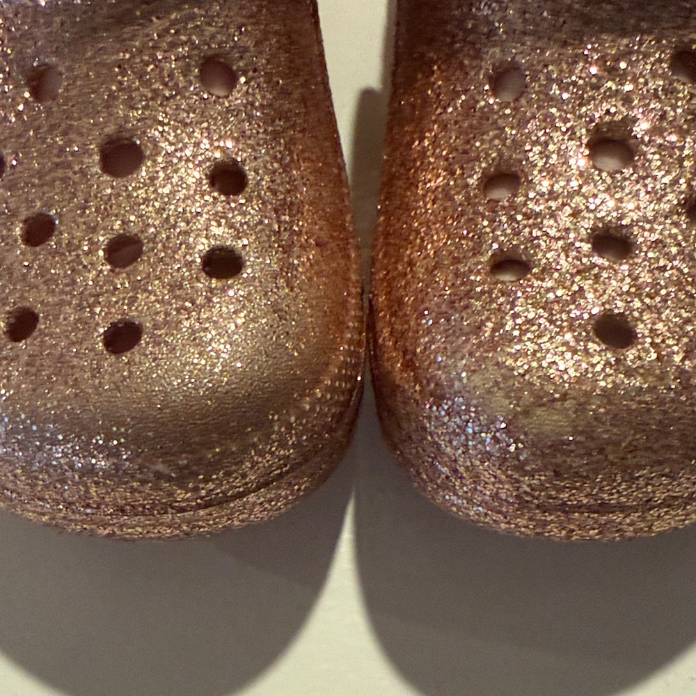 CROCS Glittery Lined Pink Kids c9 - Picture 5 of 6